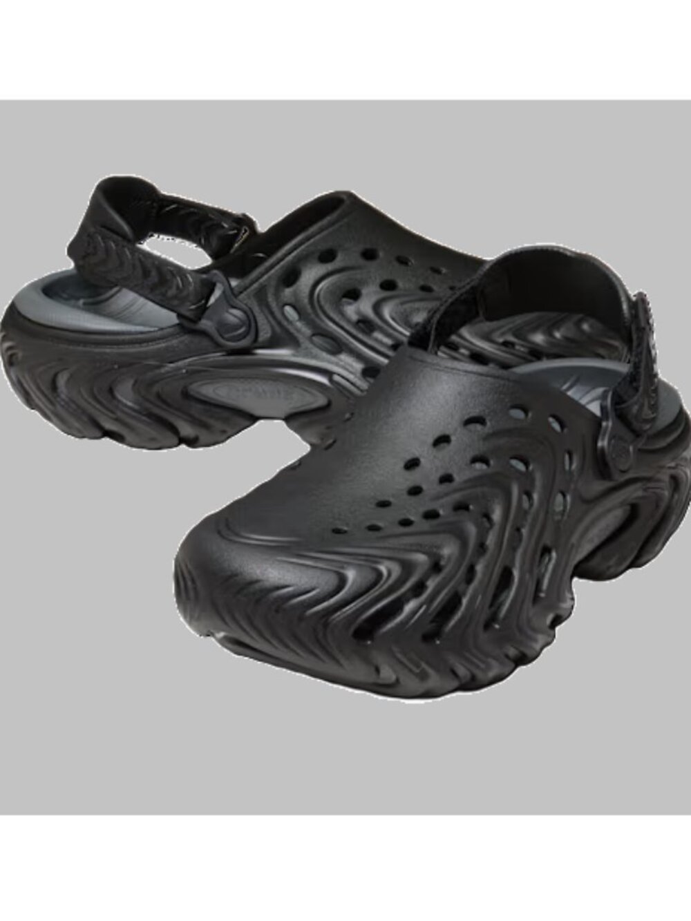 CROCS ECHO II CHROME Unisex Black Crocs - Men's 7 / Women's 9 - NEW NIB